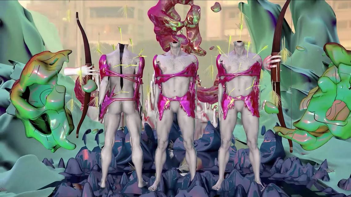 Video still of I express myself best in silence (2022), by Ben Dawson