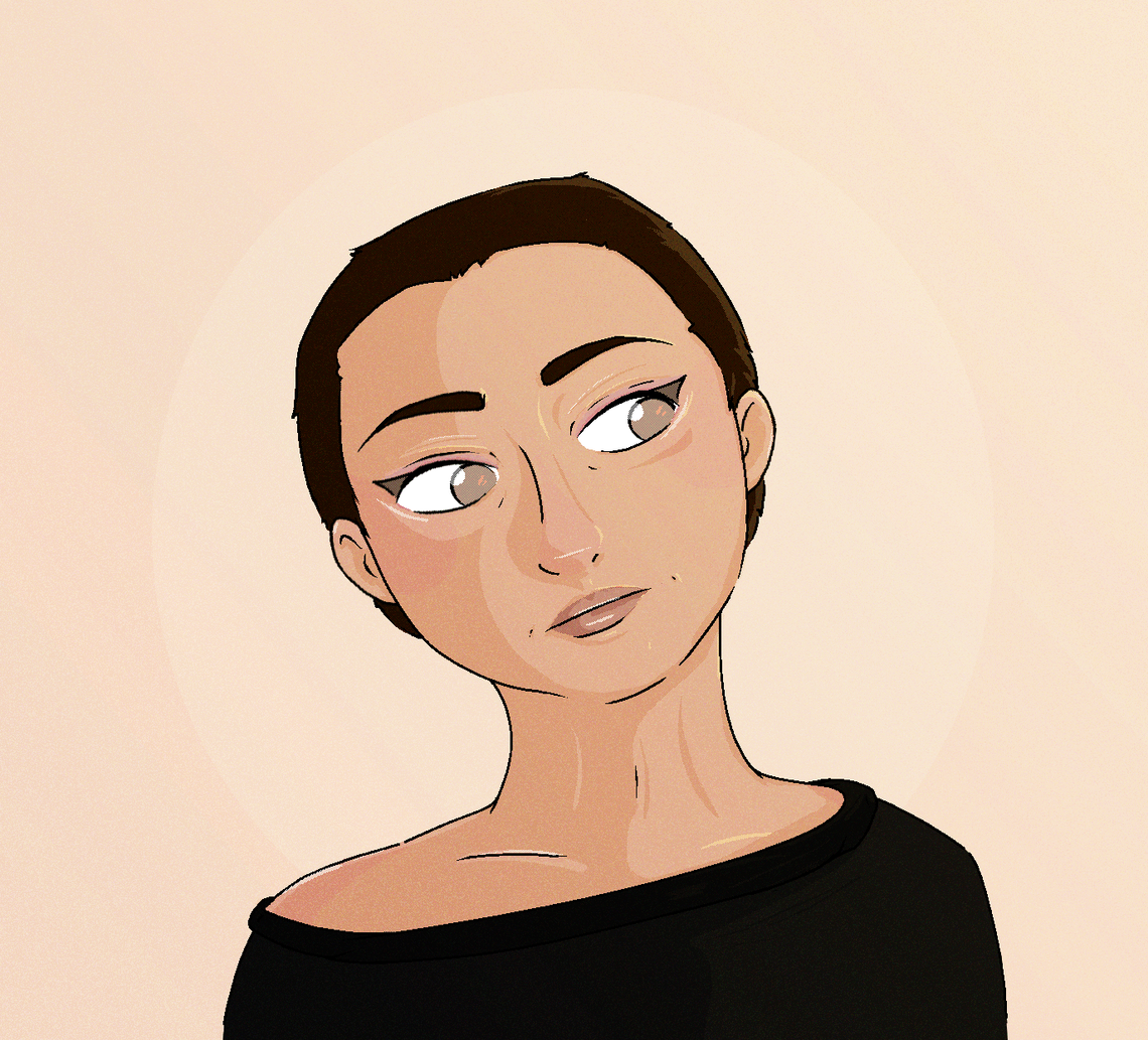 Drawing of Ell Twine, member of Film London's Equal Access Network