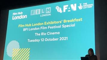 Exhibitors' Breakfast opening PowerPoint slide