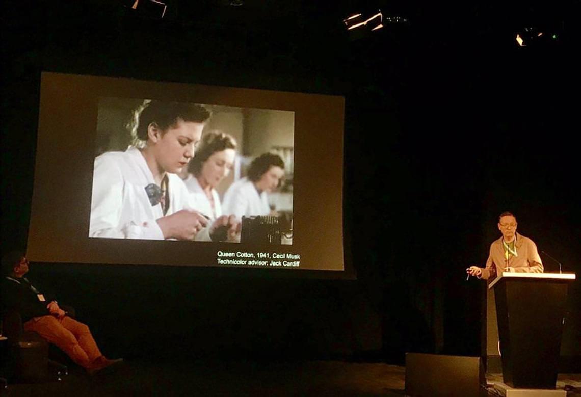 Gary Thomas, film programme manager at the British Council presenting