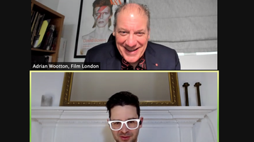 Screenshot of Film London CEO Adrian Wootton and Head of Wattpad Studios Aron Levitz