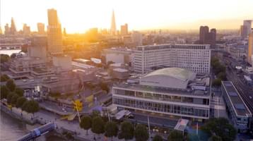 Rooftop view of Southbank in the evening