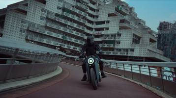 Motorcycle chase scene from The Kitchen, Dir. Kibwe Tavares and Daniel Kaluuya, Netflix 2024