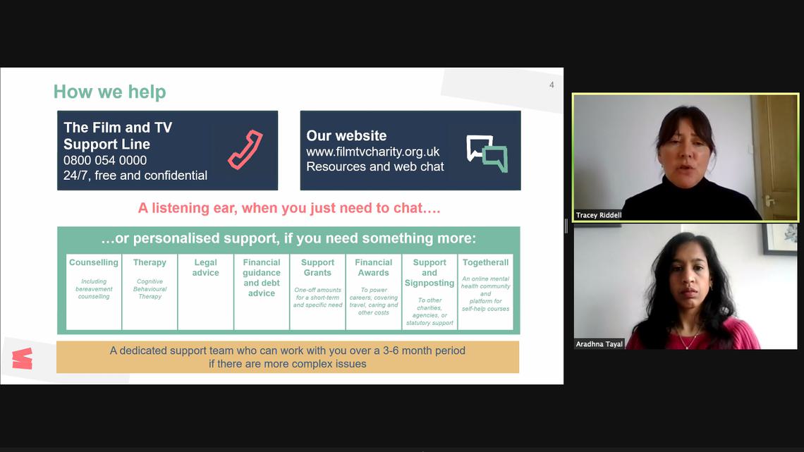 Tracy Riddell and Aradhna Tayal of The Film + TV Charity