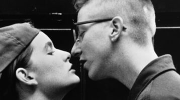 FIlm still from Go Fish (1994) - two women about to kiss