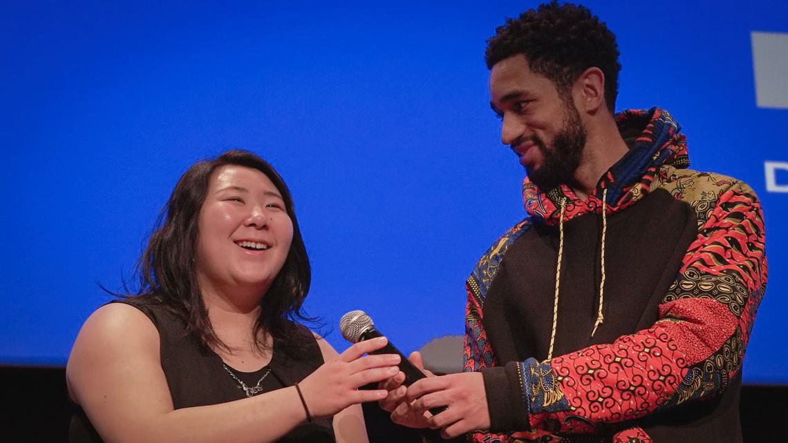 Matt Kay and Hiyori on stage